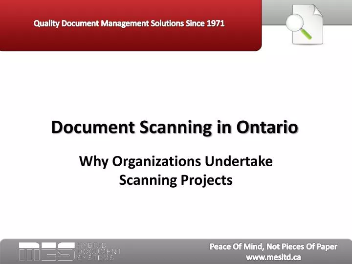 document scanning in ontario