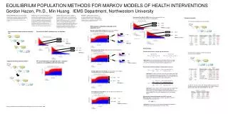 EQUILIBRIUM POPULATION METHODS FOR MARKOV MODELS OF HEALTH INTERVENTIONS Gordon Hazen, Ph.D., Min Huang. IEMS Departmen