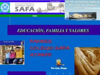 EDUCACIÓN, FAMILIA Y VALORES