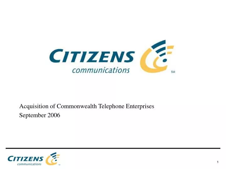 acquisition of commonwealth telephone enterprises september 2006