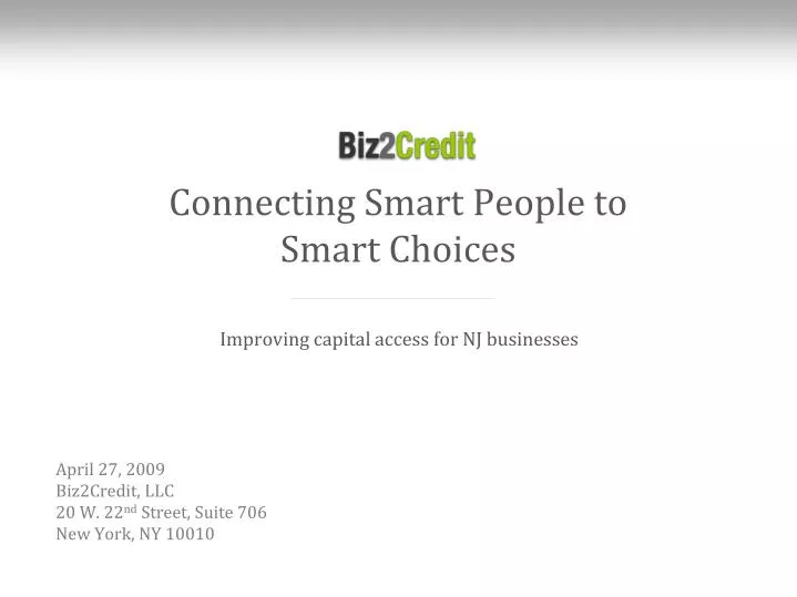 connecting smart people to smart choices