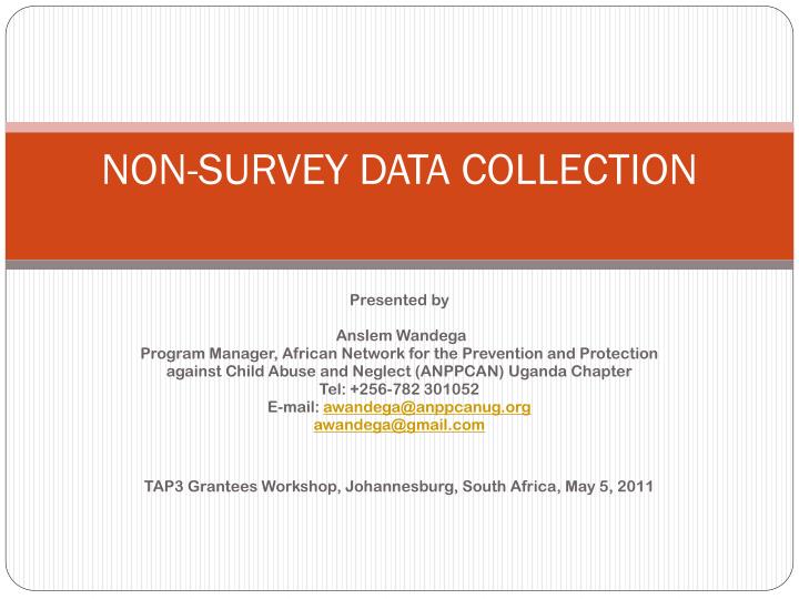 non survey data collection