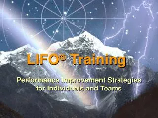 LIFO ® Training