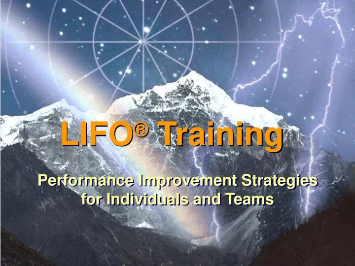 performance improvement strategies for individuals and teams
