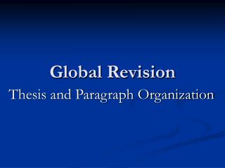 Global Revision