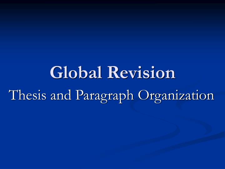global revision