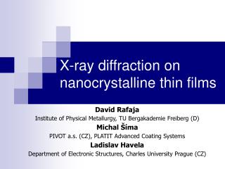 X-ray diffraction on nanocrystalline thin films