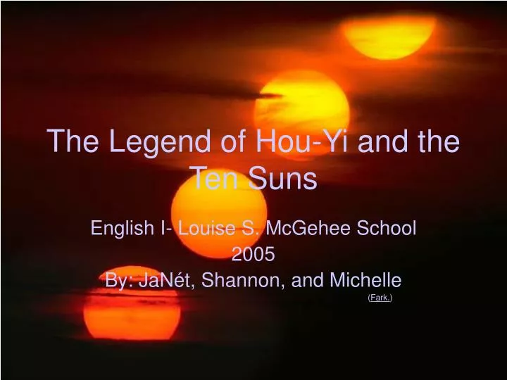 the legend of hou yi and the ten suns