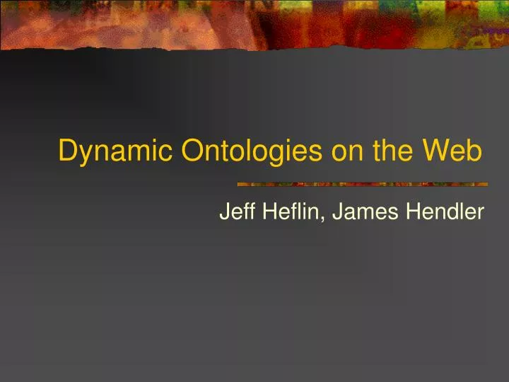 dynamic ontologies on the web