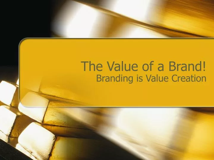 the value of a brand