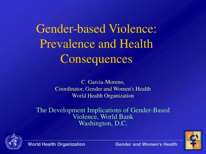 gender based violence prevalence and health consequences