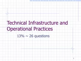 Technical Infrastructure and Operational Practices