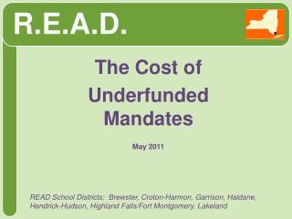 The Cost of Underfunded Mandates May 2011