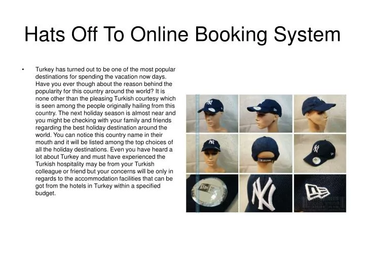 hats off to online booking system