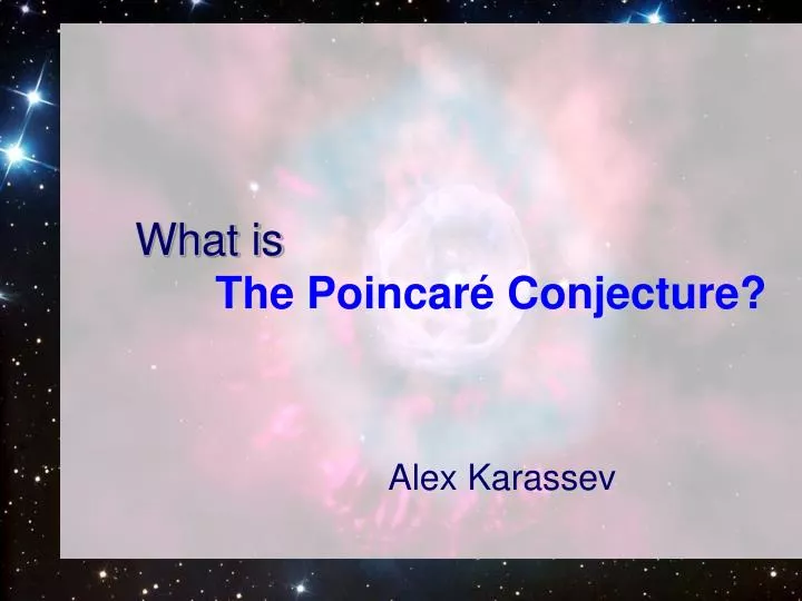 what is the poincar conjecture