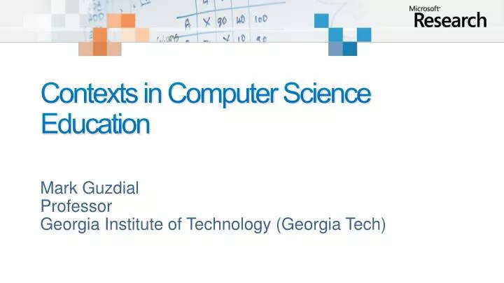 contexts in computer science education