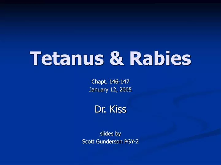 tetanus rabies