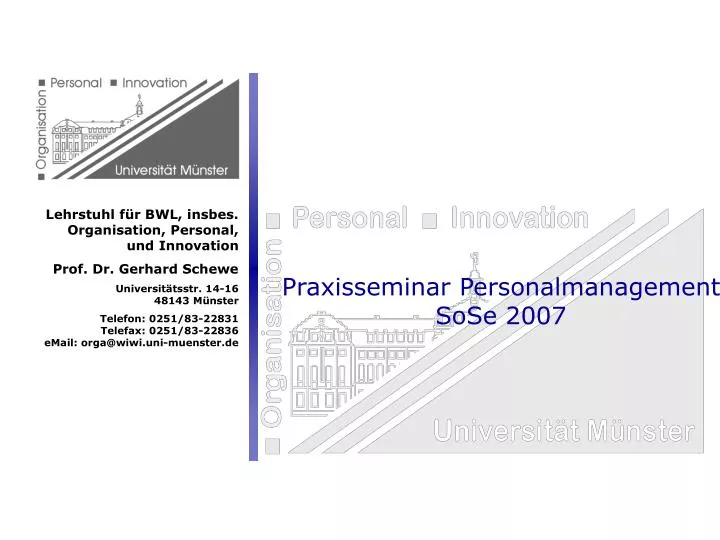praxisseminar personalmanagement sose 2007