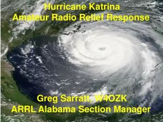 Hurricane Katrina Amateur Radio Relief Response