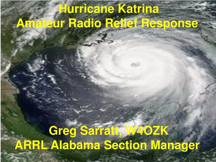 hurricane katrina amateur radio relief response