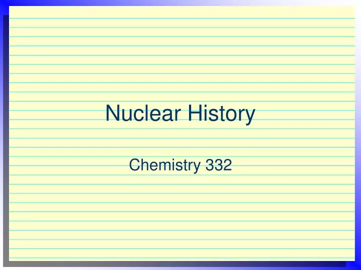 nuclear history