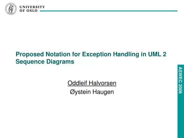 proposed notation for exception handling in uml 2 sequence diagrams