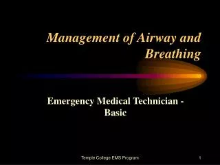 Management of Airway and Breathing