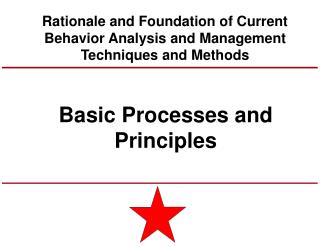 Basic Processes and Principles
