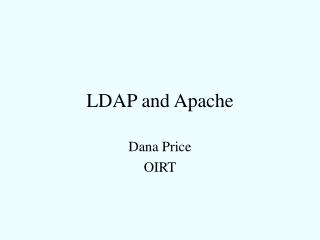 LDAP and Apache