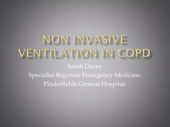non invasive ventilation in copd