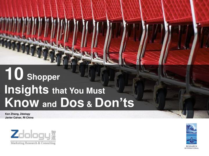 10 shopper insights that you must know and dos don ts