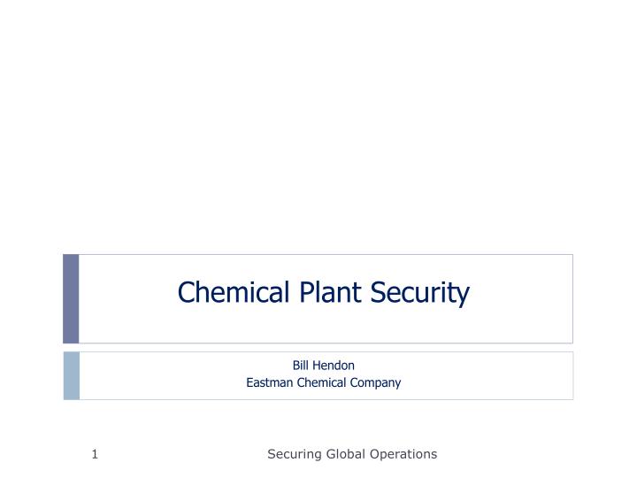 chemical plant security