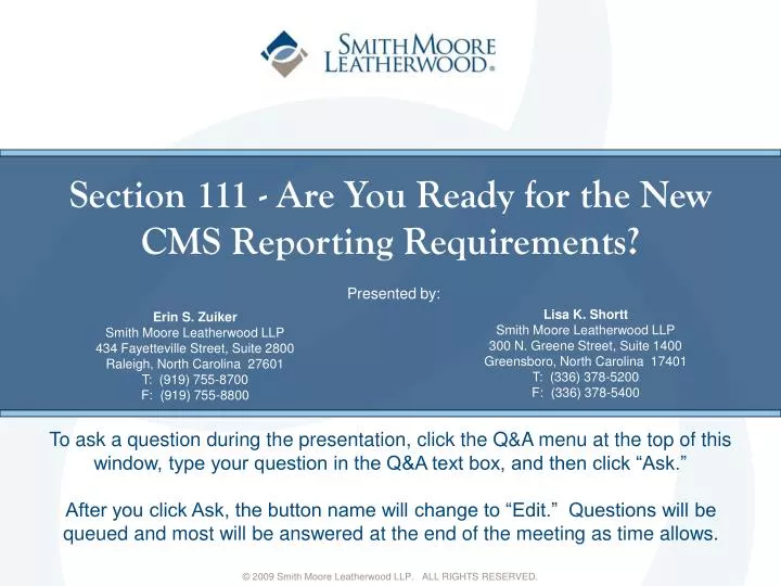section 111 are you ready for the new cms reporting requirements