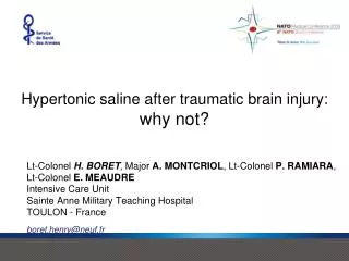 Hypertonic saline after traumatic brain injury: why not?