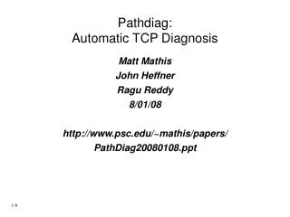 Pathdiag: Automatic TCP Diagnosis