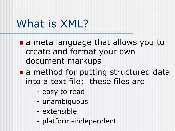 what is xml