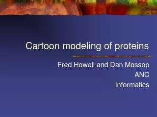 Cartoon modeling of proteins
