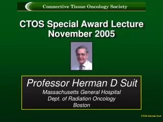 CTOS Special Award Lecture November 2005