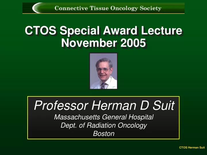 ctos special award lecture november 2005
