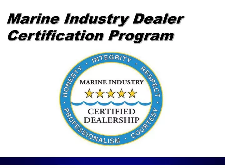 marine industry dealer certification program