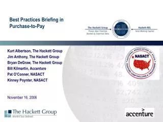 Best Practices Briefing in Purchase-to-Pay