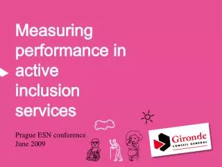 Measuring performance in active inclusion services