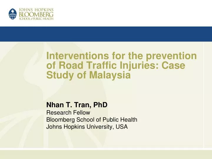 interventions for the prevention of road traffic injuries case study of malaysia