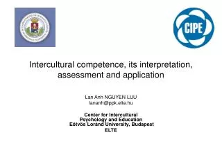 Intercultural competence, its interpretation, assessment and application