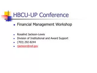 HBCU-UP Conference