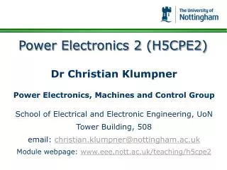 Power Electronics 2 (H5CPE2)