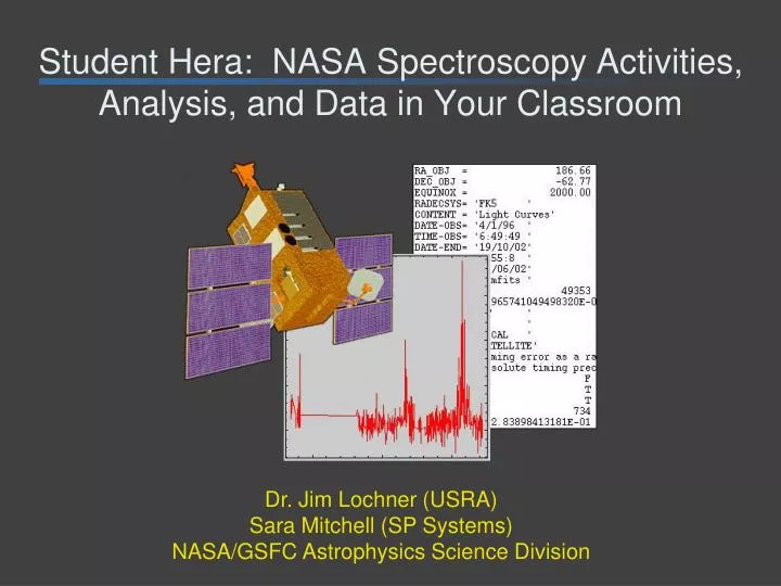 student hera nasa spectroscopy activities analysis and data in your classroom