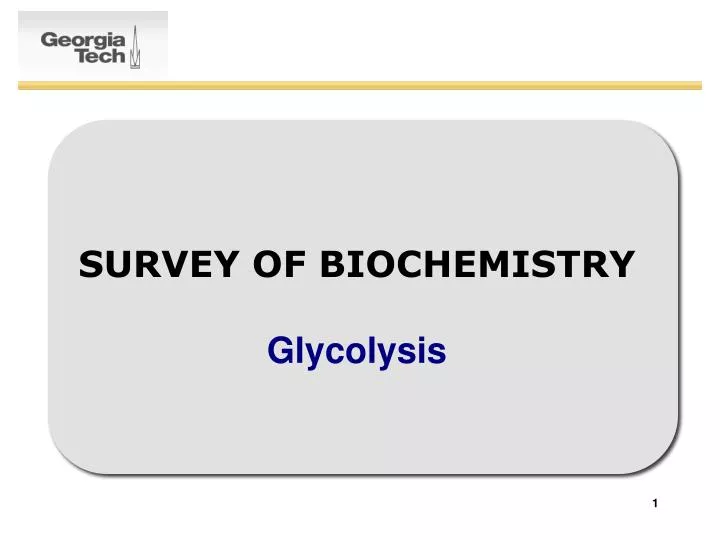 survey of biochemistry glycolysis