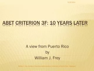 ABET Criterion 3f: 10 Years Later