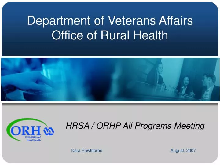 department of veterans affairs office of rural health